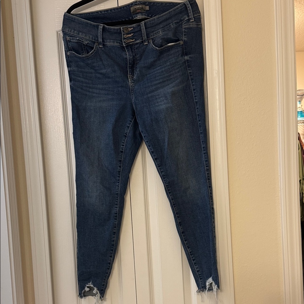 Torrid super soft Darker Blue Women's Stretch Denim Jeans - Picture 2 of 4